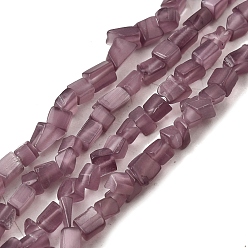 Фиолетовый Кошачие глаза, самородки, фиолетовые, 2.5x3x3 мм, отверстие : 0.7 мм, 32 дюйм