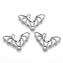 Античное Серебро Сплавочные подвески тибетского стиля, без свинца и без кадмия, летучая мышь, античное серебро, 15x23.5x3 мм, отверстие : 1.2 мм, Около 300 шт / 500 г