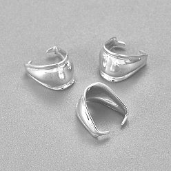 Серебро 304 из нержавеющей стали оснастки на поруки, серебряные, 9.5x9x6.5 мм, штифты : 1 мм