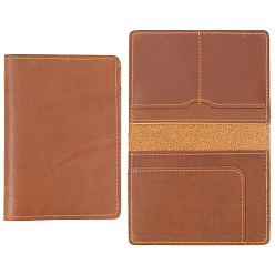 Vert Olive Foncé Étuis de protection pour passeport en cuir de vachette, rectangle, vert olive foncé, 143x105x8mm
