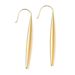 Золотой Ионное покрытие (ip) 304 серьги с подвесками из нержавеющей стали, лошадиный глаз , золотые, 72x4.5 мм