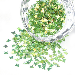 Зеленый Блестящий блеск для ногтей, маникюрные блестки, diy sparkly paillette советы ногтей, бабочка, зелёные, 2x3x0.2 мм