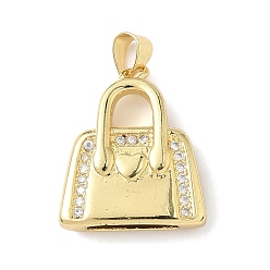 Прозрачный Латунные микро проложить кубического циркония подвески, пакет, без свинца и без кадмия, долговечный, реальный 18 k позолоченный, стойки покрытие, прозрачные, 22.5x18.5x5.5 мм, отверстие : 3.8x3.5 мм