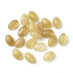 Белый Нефрит Натурального белого нефрита кабошонов, овальные, окрашенные, светлый хаки, 6x4x2~2.5 мм