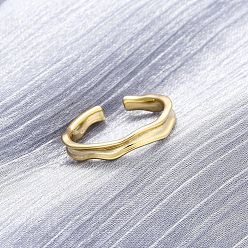 Настоящее золото 18K Латунные кольца-манжеты для женщин, долговечный, без свинца и без кадмия, реальный 18 k позолоченный, 4 мм