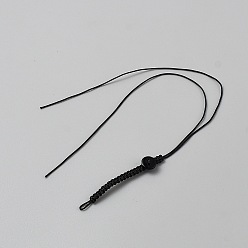 Темно-серый 5 шт. плетеные нейлоновые веревочные аксессуары для украшения, чёрные, 62~290x4.5x2 мм