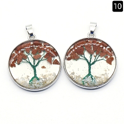 Камень с Пылевым Золотом Синтетические голдстоуновские подвески, плоско-круглые, 33 мм