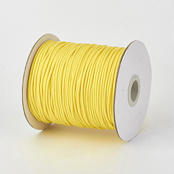 Gold Eco-Friendly Korean Waxed Polyester Cord, Gold, 2mm, about 90yards/roll(80m/roll)