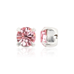 70020 Light Rose Preciosa® maxima crystal в пришивной чашке, чешский хрусталь, с настройками латуни, 719 37 085 шатон (круглый), серебряные, 70020 светло-розовый, ss 29 (6.15~6.35 мм)