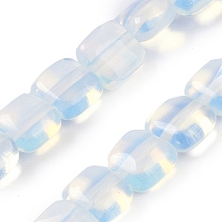 Опал Opalite бисер пряди, квадратный, 8.5x8.5x5 мм, отверстие : 1.6 мм, около 50 шт / нитка, 16.34'' (41.5 см)