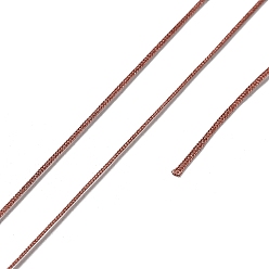 Saddle Brown Eco-Friendly Dyed Nylon Threads, String Threads Cords, Saddle Brown, 0.4mm, about 164.04 yards(150m)/roll