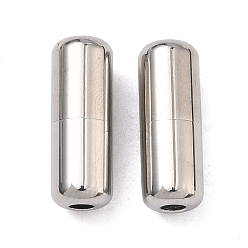 Нержавеющая Сталь Цвет 304 из нержавеющей стали винтовые застежками, для изготовления ювелирных изделий, колонка, цвет нержавеющей стали, 16.5x6 мм, отверстие : 2 мм