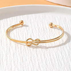 Золотой Браслеты-манжеты из сплава Infinity для женщин, золотые, 2-3/8 дюйм (6 см)