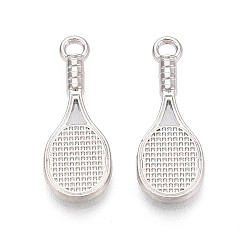 Платина Подвески из сплава , прелести теннисной ракетки, платина, 24x9x3 мм, отверстие : 2.2 мм