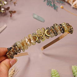 Пренит Натуральные пренитовые резинки для волос, корона для волос, для женщин девушек, 250x170x50 мм