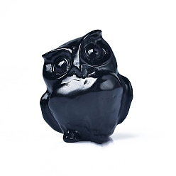 Обсидиан Резные украшения из натурального обсидиана в форме совы, для домашнего офисного стола, 35 мм