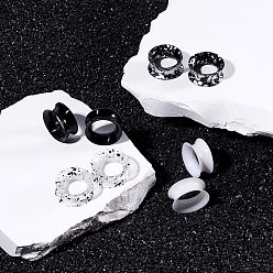 (52) Непрозрачная лаванда 4 пары 4 цвета силиконовые ушные манометры, колонка, ушные тоннели, разноцветные, 14 мм