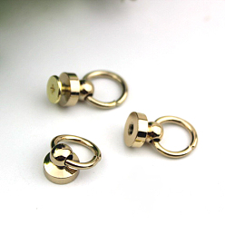 Light Gold Завинчивающаяся кнопка с круглой головкой из сплава, с винтом, кнопки шпильки заклепки для чехла для телефона своими руками, поделки из кожи, золотой свет, 2x1 см, Внутренний диаметр: 1 cm