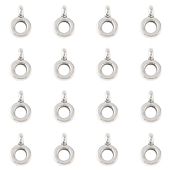 Античное Серебро 50шт. вешалки в тибетском стиле, бейлы, рондель, античное серебро, 6.5x2 мм, отверстие : 2 мм, внутренний диаметр: 3 мм
