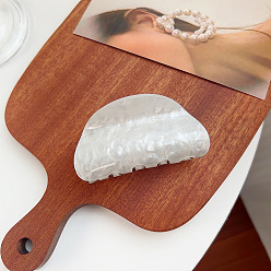 Белый Акриловые коготь заколки, аксессуары для волос для женщин и девочек, белые, 80x38 мм