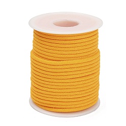 Золотистый Нейлоновые нити, Миланские шнуры / витые шнуры, золотые, 3 мм, около 21.87 ярдов (20 м) / рулон