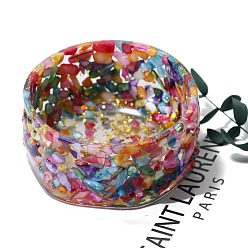 Разноцветный Чаша для размагничивания смолы, с натуральной оболочкой внутри лотка для ювелирных изделий, красочный, 100x45 мм