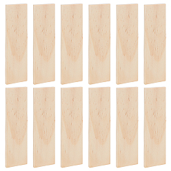 Бланшированный Миндаль Необработанные кусочки дерева прямоугольной формы, деревянные детали для декоративных поделок, бланшированный миндаль, 150x40.5x6 мм