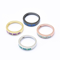 (52) Непрозрачная лаванда Синтетические опаловые перстни, с латунной фурнитурой , долговечный, разноцветные, разноцветные, размер США 7 1/4 (17.5 мм)