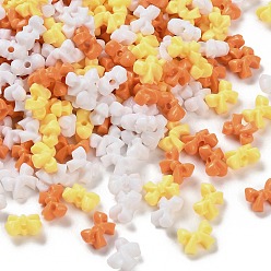 Оранжевый Непрозрачные акриловые бусины, бантом, оранжевые, 7.5x10x5.5 мм, отверстие : 1.6 мм, 2631 шт / 500 г