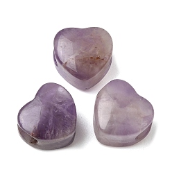 Аметист Натуральный аметист европейский бисер, сердце крупные бусины отверстие, 13x14.5~15x10.5~11 мм, отверстие : 5.5~5.6 мм