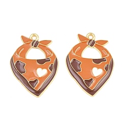 Сэнди Коричневый Подвески из сплава и эмали в стиле ковбоев на западе, подвески для банданы, золотые, песчаный коричневый, 27.5x20x2 мм, отверстие : 1.6 мм