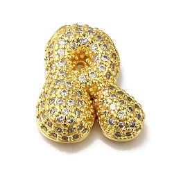 Letter R Латунь с кубическим цирконием подвеской, без кадмия, без никеля и без свинца, Буква R, Буква R, 21.5x19.5x7 мм, отверстие : 4 мм