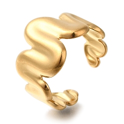 Золотой 304 из нержавеющей стали манжеты кольца, золотые, регулируемый, 15 мм