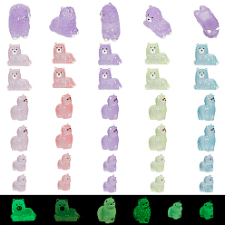 (52) Непрозрачная лаванда 36 шт. 18 стили светящаяся смоляная альпака витринное украшение, для украшения рабочего стола домашнего офиса, разноцветные, 12~28.5x15~22x18.5~29 мм, 2 шт / стиль