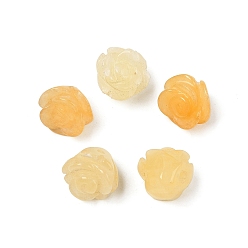 Топаз Нефрит Шарики нефрита природного топаза, роза, 11.5~12.5x12~12.5x8~9 мм, отверстие : 1 мм