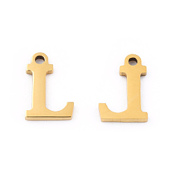 Letter L 201 прелести нержавеющей стали, алфавит, letter.l, 8.5x6x1 мм, отверстие : 1 мм