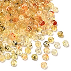 Золотистый Прозрачные акриловые бусины, плоско-круглые, золотые, 9x5 мм, отверстие : 2 мм, Около 1650~1680 шт / 500 г
