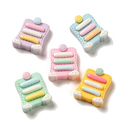 Mixed Color Opaque Cartoon Resin Decoden Cabochons, Sticky Note, Mixed Color, 21x18x6mm