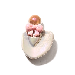 Посуда Гальваническое покрытие УФ-излучением непрозрачные банты тема смоляные кабошоны, радужный, лопата, 22.5x15.5x7 мм