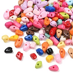 (52) Непрозрачная лаванда Непрозрачные акриловые бусины, самородки, разноцветные, 6~10x5~6.5x4~4.5 мм, отверстие : 1.3 мм