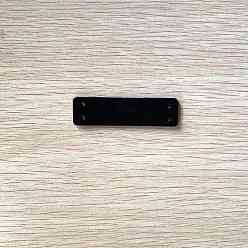 Черный Маленькая этикетка из искусственной кожи, сумки для одежды своими руками, прямоугольные, чёрные, 55x20 мм