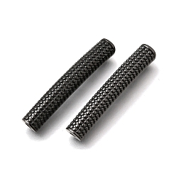 Черный Латунные трубки изогнутой бисера, без кадмия и без свинца, стойки покрытие, долговечный, чёрные, 27x4x3 мм, отверстие : 1.2 мм