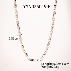 Нержавеющая Сталь Цвет 304 Женское ожерелье из нержавеющей стали с витыми звеньями, цвет нержавеющей стали, 18.11 дюйм (46 см)