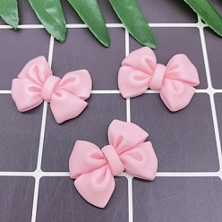 Pink Кабошоны из смолы с бантом, DIY для заколки для волос аксессуары для волос, розовые, 19x24 мм