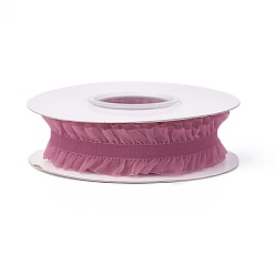 Hellviolettrot Polyester Organzaband, plissiertes Band, Rüschenband, hellviolettrot, 1 Zoll (25 mm), etwa 50yards / Rolle (45.72 m / Rolle)