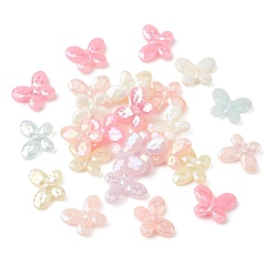 (52) Непрозрачная лаванда Непрозрачные акриловые бусины с УФ-покрытием, бабочка, с покрытием AB цвета, разноцветные, 13x17x4.5 мм, отверстие : 1.6 мм, Около 1145 шт / 500 г