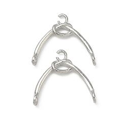 Платина Сплав ссылки люстра компонент, вешалка, платина, 20x22x2 мм, отверстия : 1.6 mm и 2.5 мм