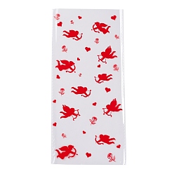 Angel & Fairy OPP пластиковые пакеты для хранения, День Святого Валентина тема, для упаковки конфет, прямоугольные, ангел и фея, 27x12.5x0.01 см, 50шт / сумка