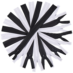 (52) Непрозрачная лаванда 16 шт 2 цвета аксессуары для одежды, нейлоновая молния, Компоненты застежки-молнии, разноцветные, 30x2.4 см, 8 шт / цвет