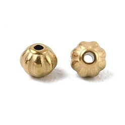 Lantern 304 из нержавеющей стали бусы, реальный 18 k позолоченный, фонарь, 3.5 мм, отверстие : 0.9 мм